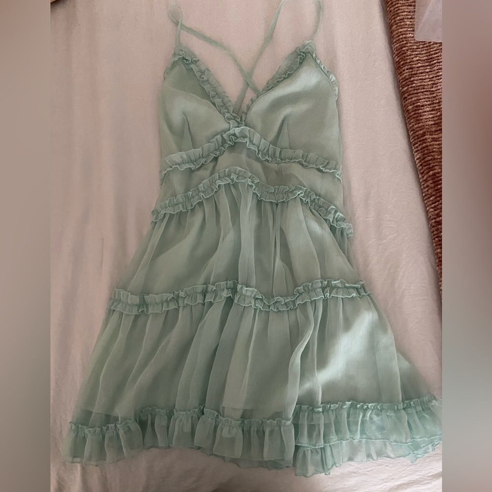 windsor mint float short dress, size small